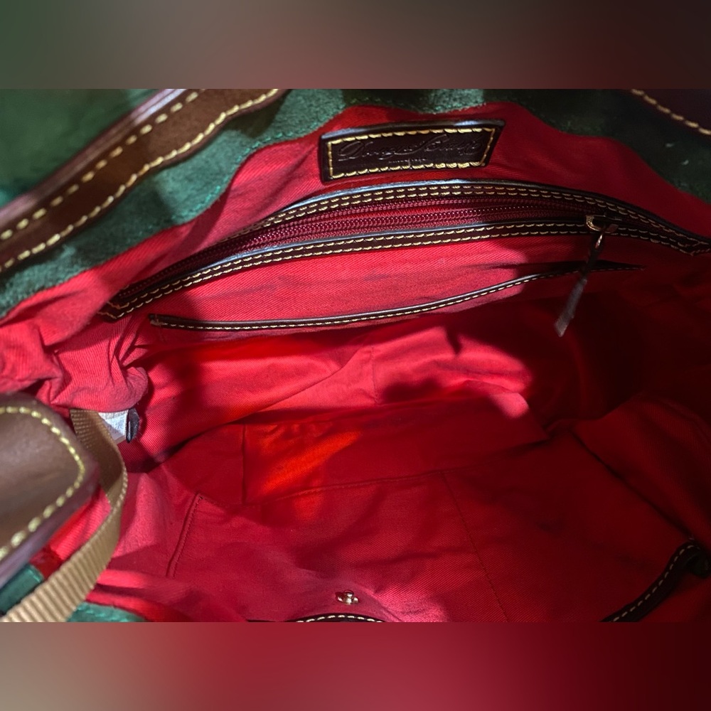 EUC DOONEY & BOURKE COOPER Chestnut Premium Florentine Leather Hobo (EXCELLENT) - Picture 10 of 13